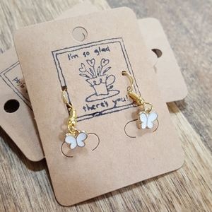 Lovely new gold and enamel butterfly earrings